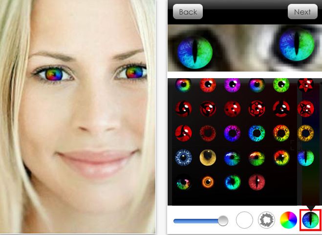 Fun and Funky Apps for Changing Your Eye Color, Testing 